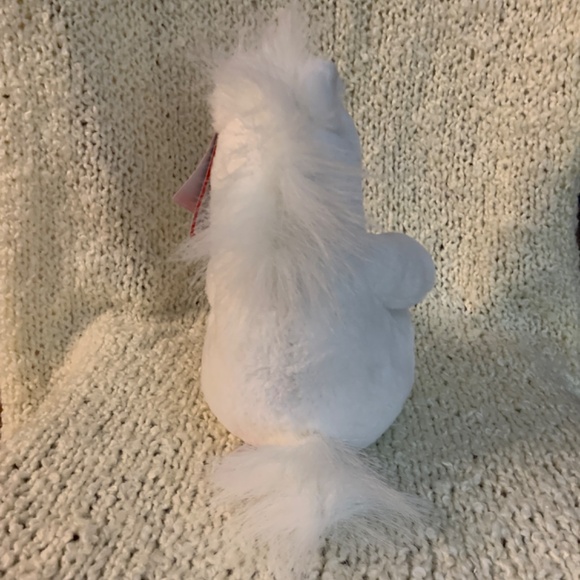 Aurora plush white unicorn with shiny multicoloured heart. - Picture 3 of 7